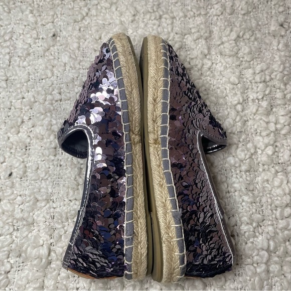 Tory Burch Purple Sequin Glitter Espadrilles 6 - Picture 4 of 10